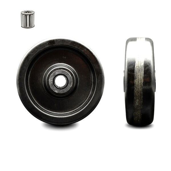 SCC - 6" Phenolic Wheel Only w/Roller Bearing - 1/2" Bore - 800 lbs Capacity